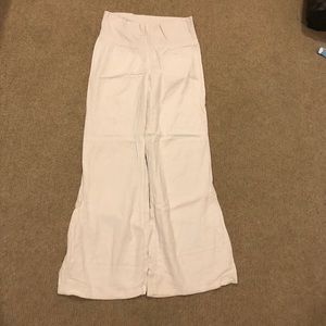 White linen pants